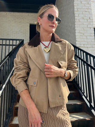 Steve Madden | Luisa Corduroy Jacket Tan