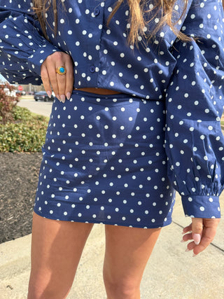 Needii | The Blair Polka Dot Navy Set