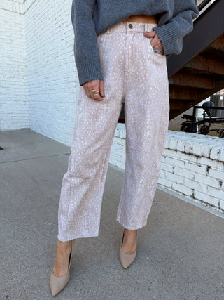 Lauren Fawn Print Barrel Pants