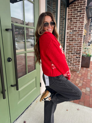 Denver Days Sweater Red