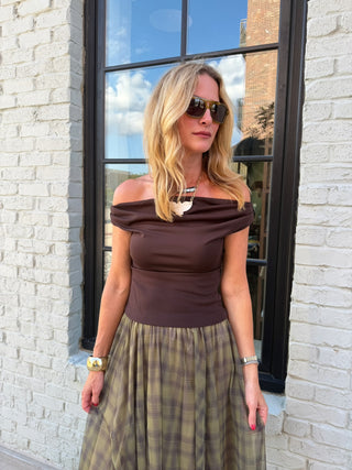 OLIVACEOUS - | Macey Off Shoulder Top
