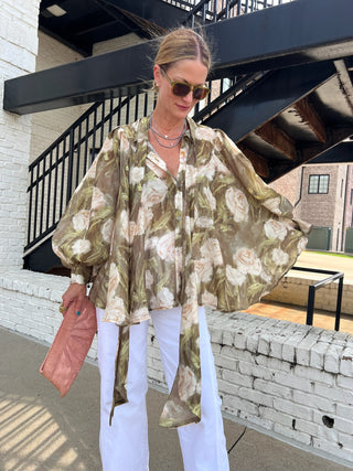 Evermore Abstract Floral Blouse