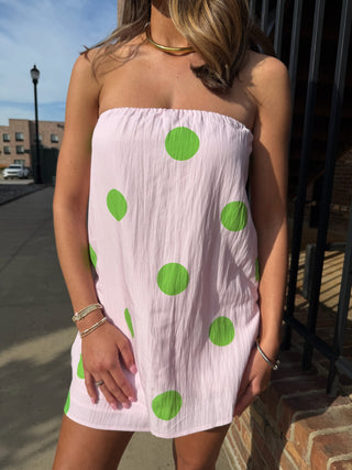 Polka Dot Strapless Set
