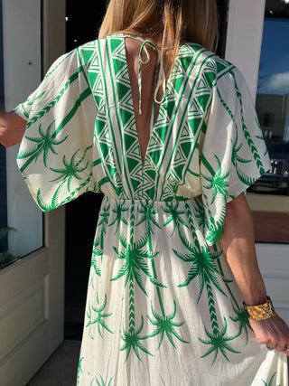 Aakaa | Summer Palms Kimono Dress