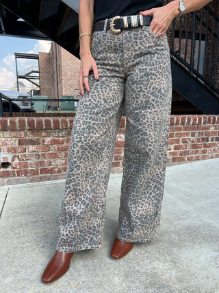 Z Supply | Marli Denim Leopard Pant Desert Tan