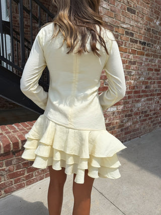 LENA | Adeline Ruffle Dress Lemon