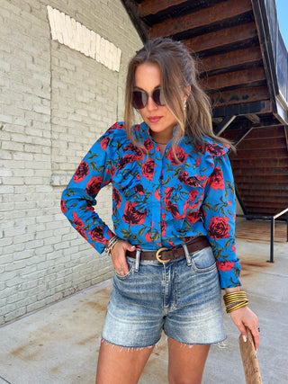 OLIVACEOUS | Rosette Blouse