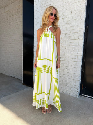 The Riviera Geo Maxi Dress
