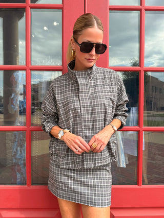 Reagan Plaid Set Grey