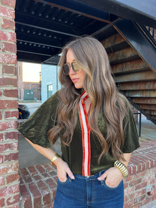 THML | Jane Velvet Blouse