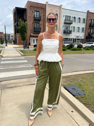 Just A Little Luxe Pants Olive