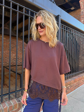 Lacey Days Boxy Basic Tee Brown