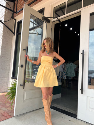 Needii | Mavis Tube Mini Dress Yellow