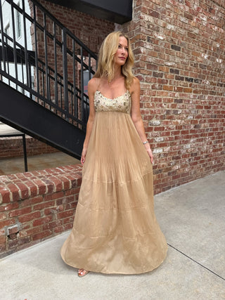 FORE COLLECTION| Genevieve Embellished Maxi