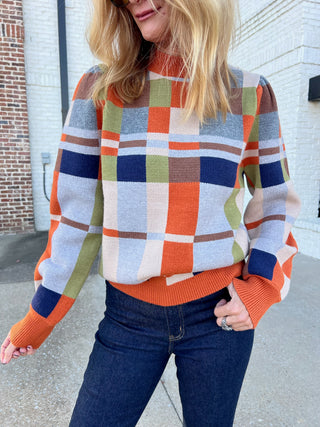 THML | Lina Colorblocked Knit Sweater