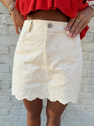 MABLE | The Capri Eyelet Skort