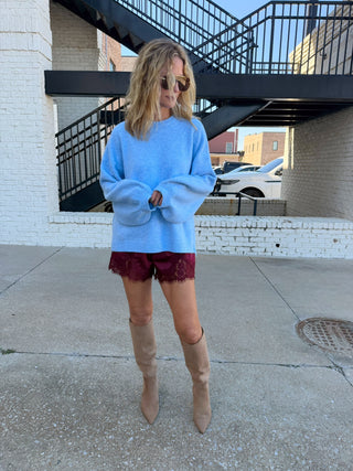 Elowyn Balloon Sweater Sky