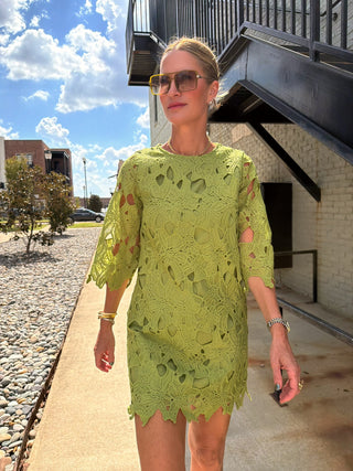 The Caro Dress Green