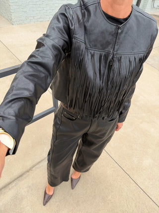 Sadie & Sage | Daredevil Fringe Jacket Black