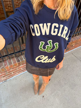 Cowgirl Club Patched Crewneck