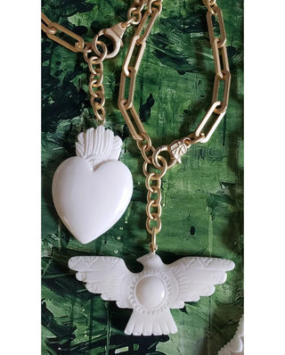 Amulet Brave Design| Hand Carved Bone Thunderbird