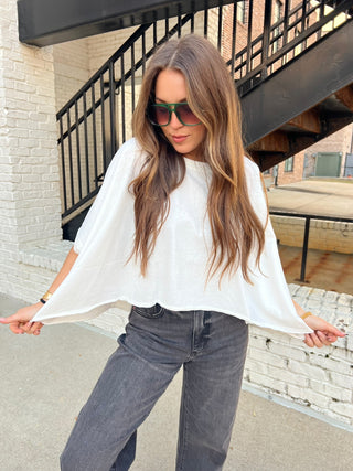 Maggie Boxy Tee White