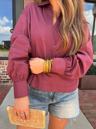 Entro | The Sasha Blouse Maroon