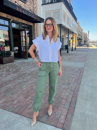 Daze Denim | The Champ High Rise Jogger in Clover