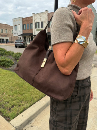 Billini | Lamarr Shoulder Bag Chocolate Suede