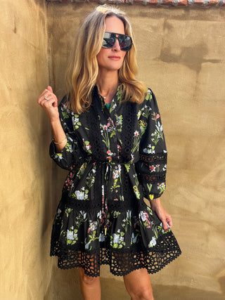 Entro | Kera Multi Floral Lace Mini Dress