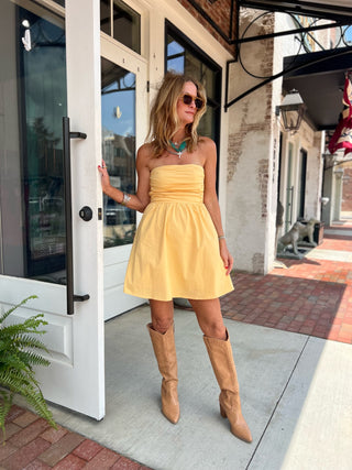 Needii | Mavis Tube Mini Dress Yellow