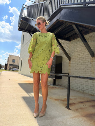 The Caro Dress Green