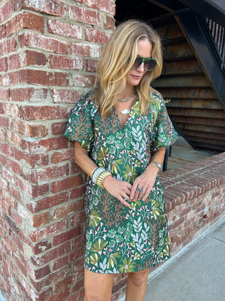 THML | Davina Floral Dress Green