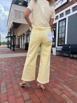 Daze Denim | Valley Girl Wide Leg Ankle in Sunny