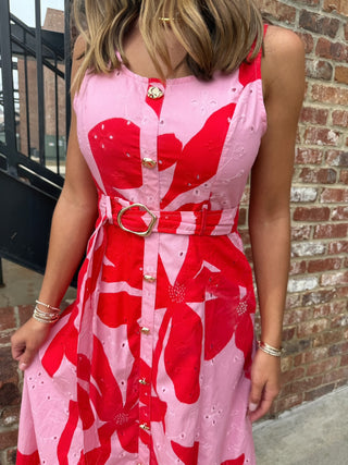 ENTRO | Andi Floral Dress Pink