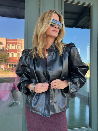 GLAM | Luna High Collar Jacket Black