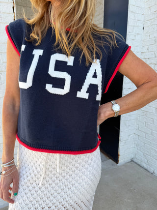 Party in the USA Knit Navy