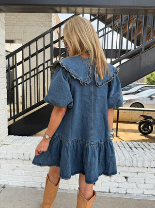 Cecile Denim Dress - Dark Wash