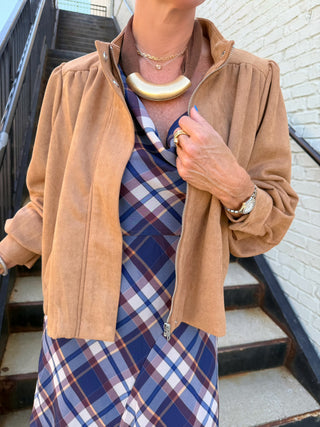 Kendall Suede Jacket Camel