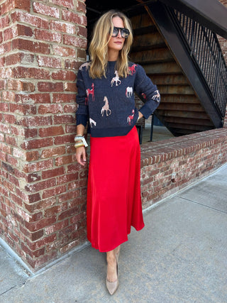 Z Supply | Northpointe Midi Skirt Festive Red