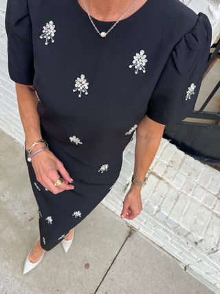 The Plaza Rhinestone Skirt Set