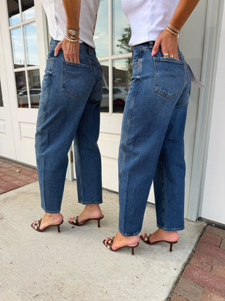 Daze Denim | Westward High Rise Seamed Barrel | Authentic