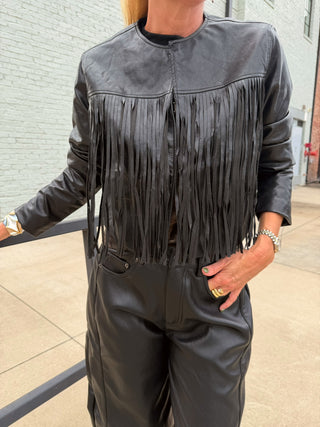 Sadie & Sage | Daredevil Fringe Jacket Black