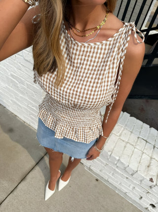 Entro | Kerri Gingham Top