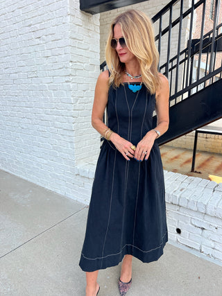 TCEC | Kaeli Fitted Contrast Dress Black
