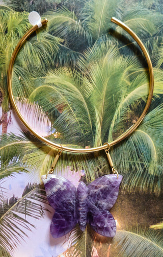 AmuletBraveDesign | Collar Stone Butterfly Amethyst