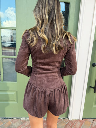 Zoey Collar Romper Chocolate