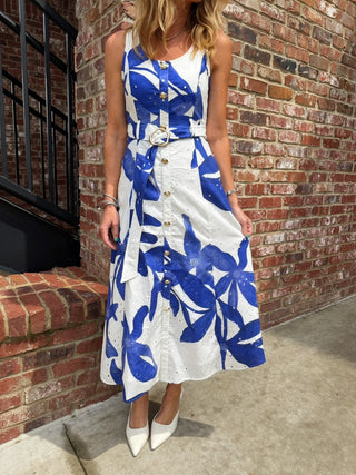 ENTRO | Andi Floral Dress Blue