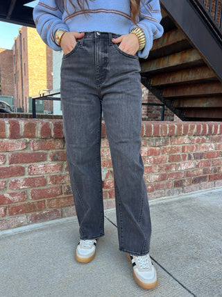 Daze | Westward Barrel Leg in Night Life Vintage