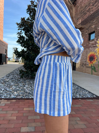 Z Supply | Morning Stripe Boxer White/Blue
